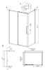 Душевой уголок Grossman Cosmo 120.K33.02.1470.21.00 140х70 стекло прозрачное профиль черный без поддона